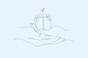 Disegno piedini neonato