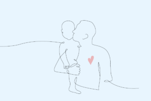 Disegno bimba e papà